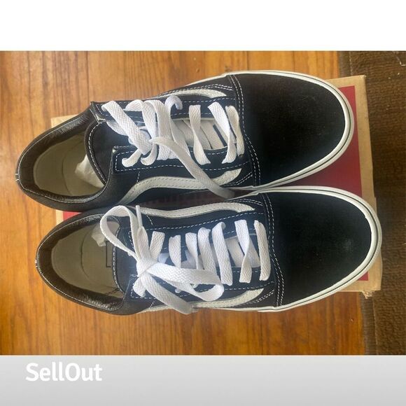 Vans Old Skool Unisex Sneakers Black/White Size 7 Casual Shoes. Barely used - Picture 2 of 8